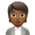 🧑🏾‍💼 office worker: medium-dark skin tone display on Apple